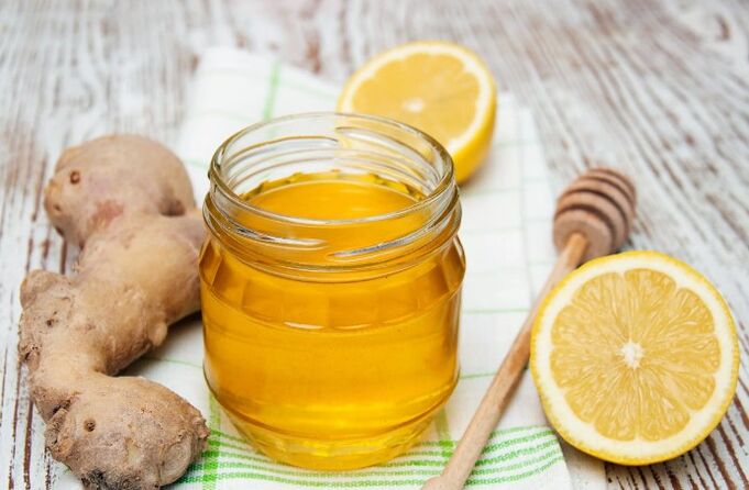 Zázvor, citron a med